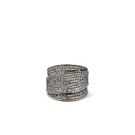 Sterling Silver Shimmering Cocktail Ring
