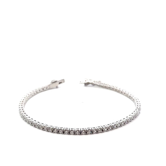 Sterling Silver Cubic Zirconia Tennis Bracelet