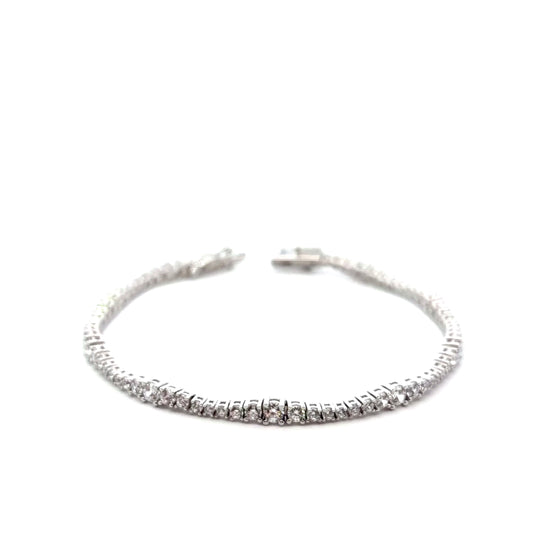 Sterling Silver Gradient Tennis Bracelet