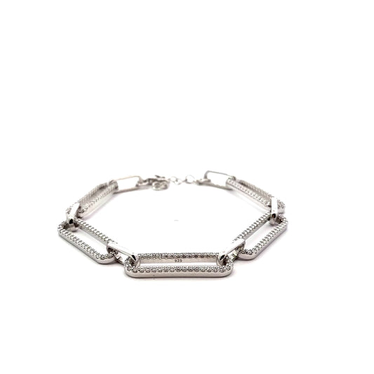 Sterling Silver Clip Design Bracelet